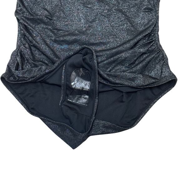Cupshe Black Shimmer One-Piece Swimsuit • Size M • NWT - Picture 7 of 8